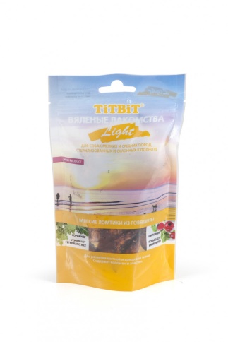 Titbit вяленые лакомства мягкие ломтики из телятины Light 40 г фото 1