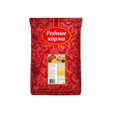 Родные корма сухой корм для взрослых кошек с курицей - 10 кг фото 1