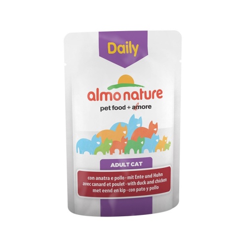 Almo Nature Daily Menu Adult Cat Chicken & Duck паучи для взрослых кошек меню с курицей и уткой - 70 г фото 2