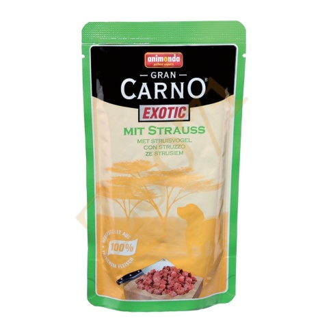 Animonda Gran Carno Exotic/ Гран Карно Экзотик с мясом страуса для собак 125 г (паучи) фото 2