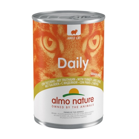 Almo Nature Daily Menu Adult Cat Turkey консервы для взрослых кошек меню с индейкой - 400 г фото 1