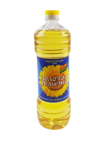 Масло подсолнечное Золотая семечка раф., дез., 1л фото 1