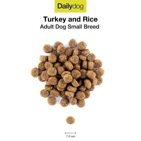 Сухой корм Dailydog Adult Small Breed для взрослых собак мелких и миниатюрных пород с индейкой и рисом 3 кг фото 1