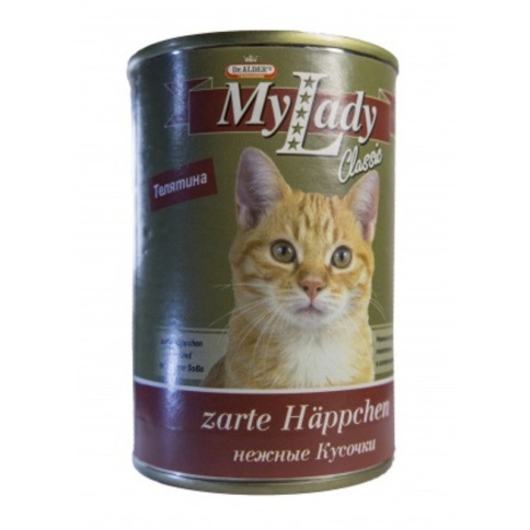 Консервы Dr. Alder's My Lady Classic для взрослых кошек с телятиной 415 г фото 2