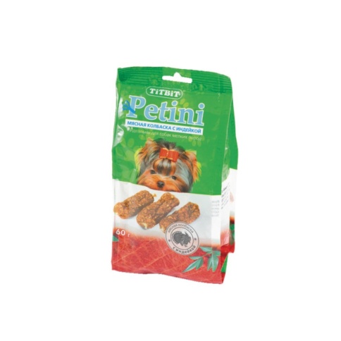 Titbit колбаски Petini с индейкой - пакет 60 г фото 2
