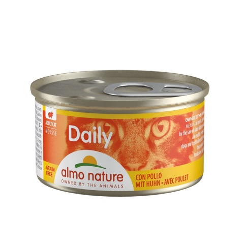Almo Nature Daily Menu Adult Cat Mousse Chicken консервы нежный мусс для взрослых кошек меню с курицей - 85 г фото 1