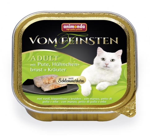 Animonda Vom Feinsten Adult Меню для гурманов с индейкой, куриной грудкой и травами - 100 гр фото 1