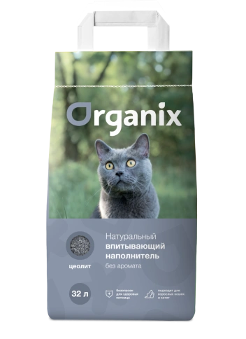 Наполнитель Organix впитывающий для кошачьего туалета, без аромата, 32 л фото 1