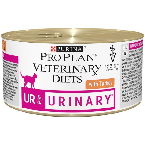 Purina Pro Plan Veterinary Diets UR Urinary влажный корм для взрослых кошек с болезнями нижних отделов мочевыводящих путей с индейкой - 195 г фото 2