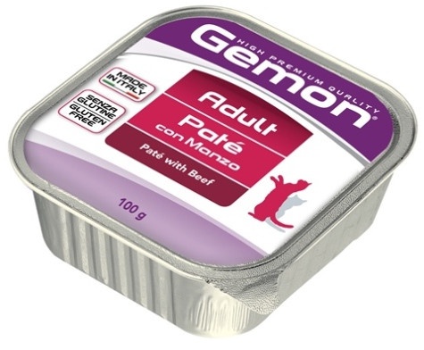 Gemon cat для кошек паштет с говядиной 100 г фото 1
