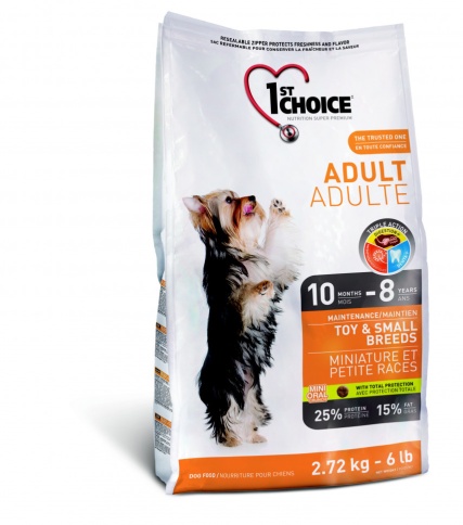 1st Choice Adult для взрослых собак миниатюрных и мелких пород с курицей - 1 кг фото 1