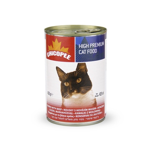 Chicopee Cat Chunks Beef консервы для кошек всех возрастов с кусочками говядины в соусе - 400 г фото 1