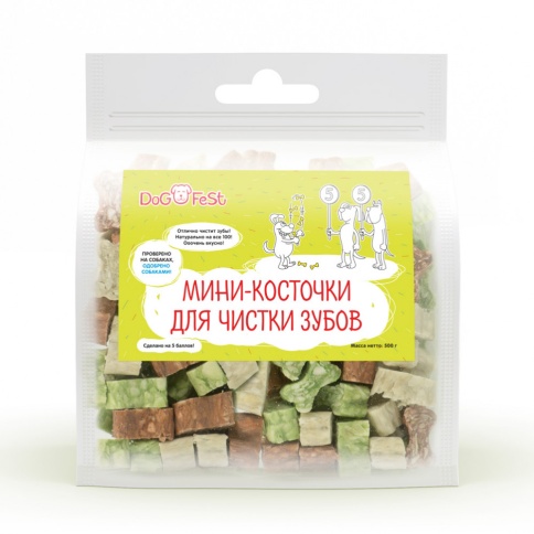 Dog Fest Мини-косточки для чистки зубов для собак 500 г фото 1