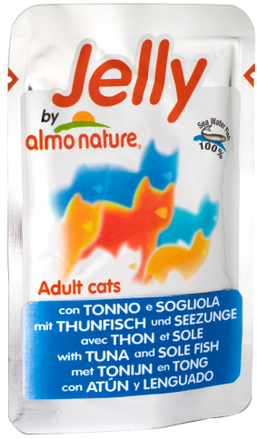 Almo Nature Classic Nature Jelly Adult Cat Tuna & White Baitпаучи для взрослых кошек с тунцом и сардинками в натуральном желе - 55 г фото 1