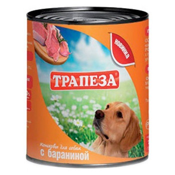 Трапеза влажный корм для собак с бараниной - 750 г фото 1