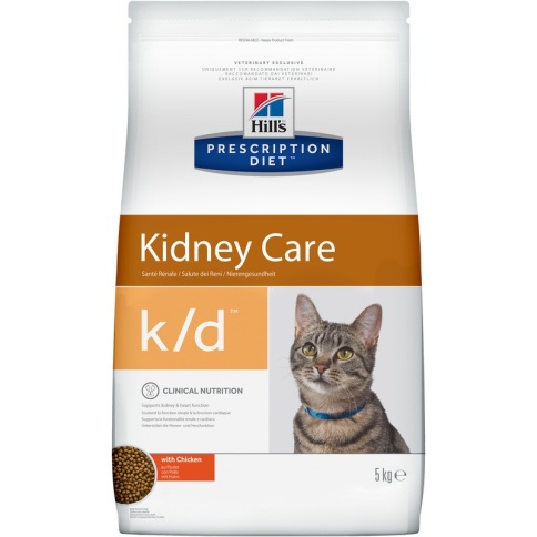 Hill's Prescription Diet k/d Kidney Care сухой диетический корм для кошек для поддержания здоровья почек с курицей - 5 кг фото 2