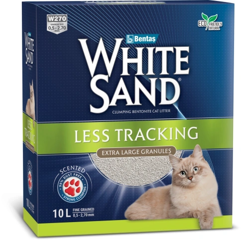 Наполнитель White Sand комкующийся "Не оставляющий следов"  с крупными гранулами, 8.5 кг фото 1