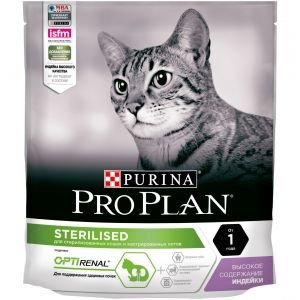 Pro Plan Cat Adult Sterilised сухой корм для стерилизованных кошек с индейкой - 400 г фото 1