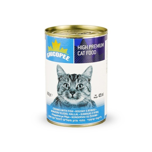Chicopee Cat Chunks Fish консервы для кошек всех возрастов с кусочками рыбы в соусе - 400 г фото 1