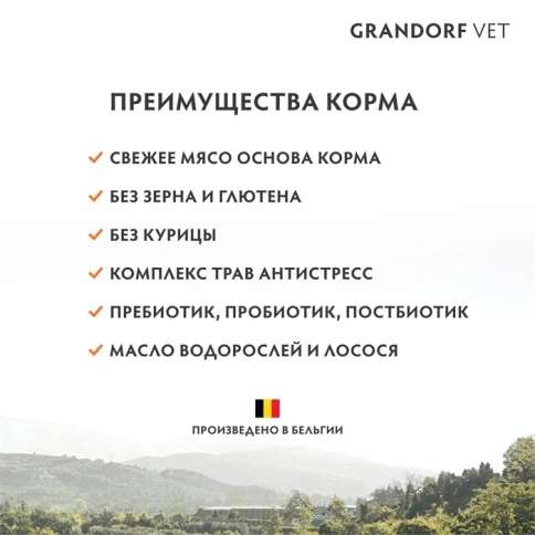 Сухой корм Grandorf Veterinary Diet Dermatosis лосось для кошек с заболеваниями кожи, 2 кг фото 9