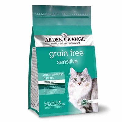 AG Adult Cat Корм сухой беззерновой, для взрослых кошек с деликатным желудком и/или чувствительной кожей - 2 кг фото 1