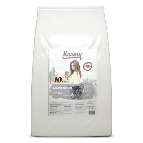 Сухой корм Karmy Maine Coon Kitten для котят породы мейн кун с индейкой 400 г фото 1