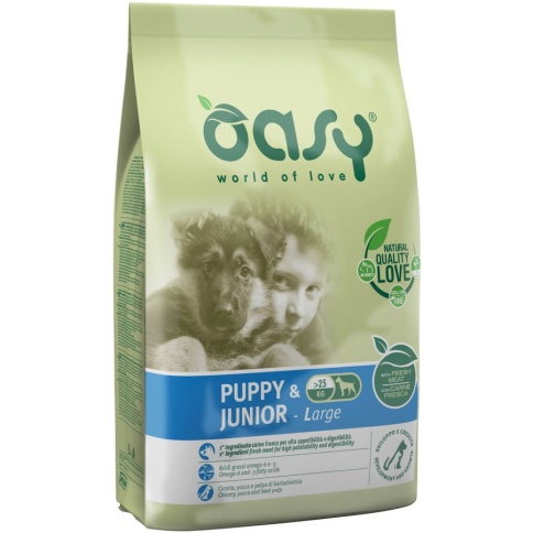 Oasy Dry Dog Puppy & Junior Large сухой корм для щенков крупных пород с курицей фото 1