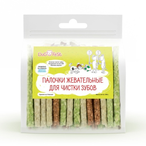 Dog Fest Палочки жевательные для чистки зубов для собак 500 г фото 2