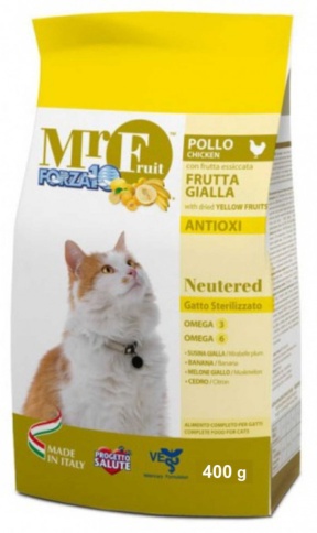Forza10 Mr Fruit для стерилизованных кошек на основе курицы и рыбы - 400 гр фото 1