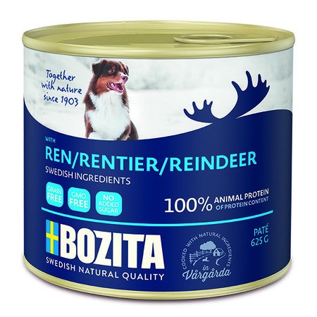 Bozita Reindeer мясной паштет для взрослых собак с олениной - 625 г фото 1