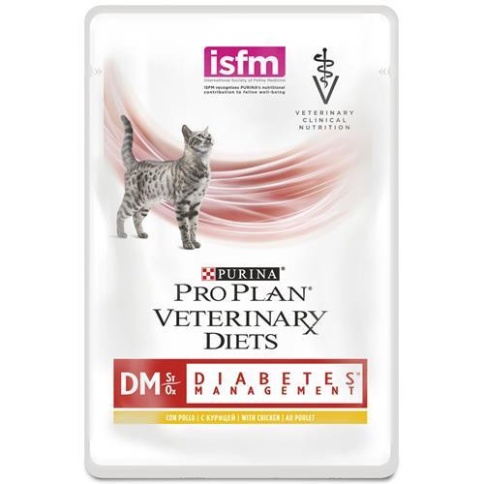 Влажный корм Purina Pro Plan Veterinary diets DM Diabetes Management для взрослых кошек при диабете с курицей - 85 г фото 1