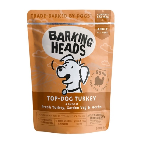 Влажный корм Barking Heads Top Dog Turkey для взрослых собак с индейкой - 0,300 кг фото 1