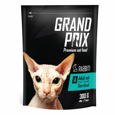 Grand Prix Adult Sterilized Сухой корм для кошек с кроликом - 300 г фото 1