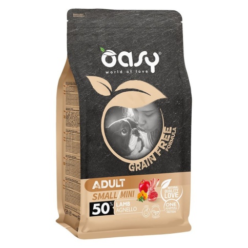 Oasy Dry Dog Grain Free Adult Small сухой беззерновой корм для взрослых собак мелких пород с ягненком - 800 г фото 1