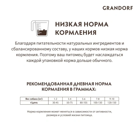 Сухой корм Grandorf Holistic белая рыба с рисом для взрослых собак мелких пород, 3 кг фото 9