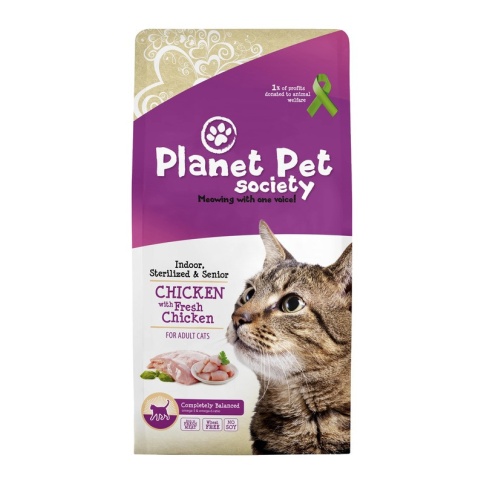 Planet Pet Indoor & Sterilized Chicken сухой корм для стерилизованных кошек с курицей 7 кг фото 1