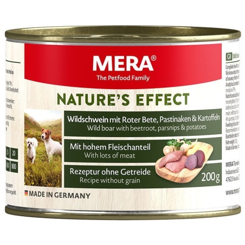 Mera Narures Effect Nassfutter консервы для собак кабан с свеклой, пастернаком и картофелем - 200 г фото 1