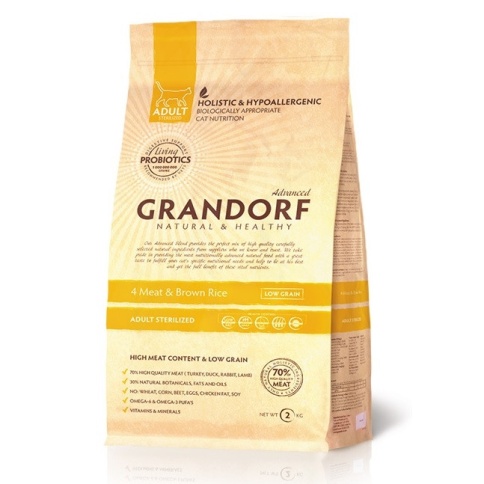 Grandorf Probiotic Sterilized Adult 4Meat Brown Rice 400 гр фото 1
