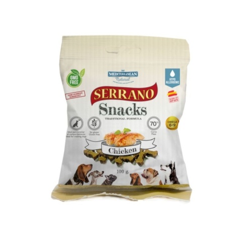 Serrano Snacks лакомство для собак, снеки из курицы - 100 г фото 1