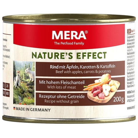 Mera Narures Effect Nassfutter консервы для собак говядина с яблоками, морковью и картофелем - 400 г фото 1