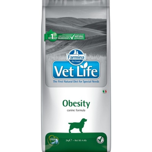Farmina Vet Life Natural Diet Dog Obesity сухой корм для собак с избыточным весом с курицей- 2 кг фото 2