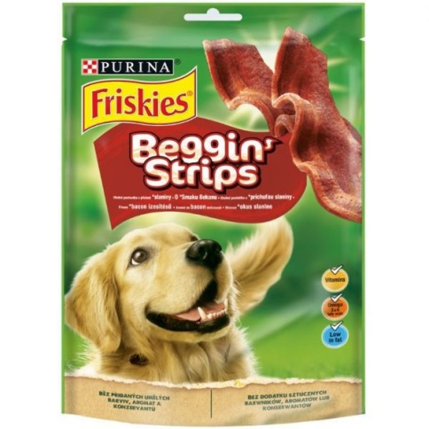 Friskies Beggin Strips лакомства для собак бекон 120 г фото 1
