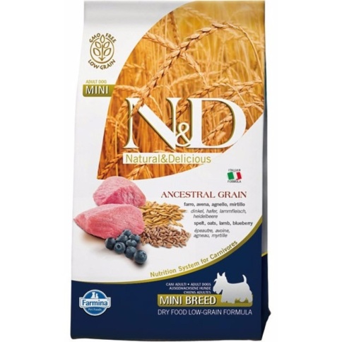 Farmina N&D Low Grain Dog Lamb & Blueberry Adult Mini - 800 гр фото 2