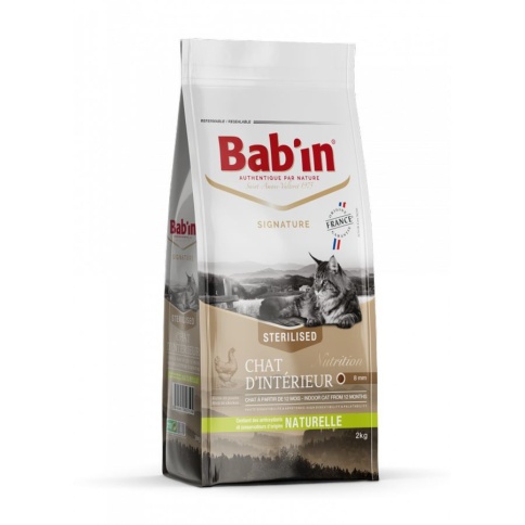 Babin Signature Chat Adulte Interieur сухой корм для кошек всех пород с курицей - 2 кг фото 1