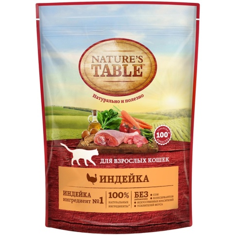 Nature’s Table сухой корм для кошек с индейкой - 190 г фото 2