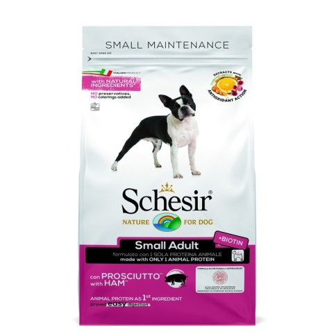Schesir сухой корм для собак мелких пород, с ветчиной - 800 г фото 1