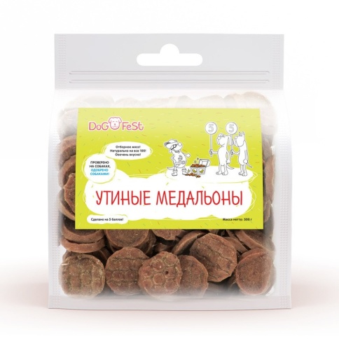Dog Fest Утиные медальоны для собак 500 г фото 2