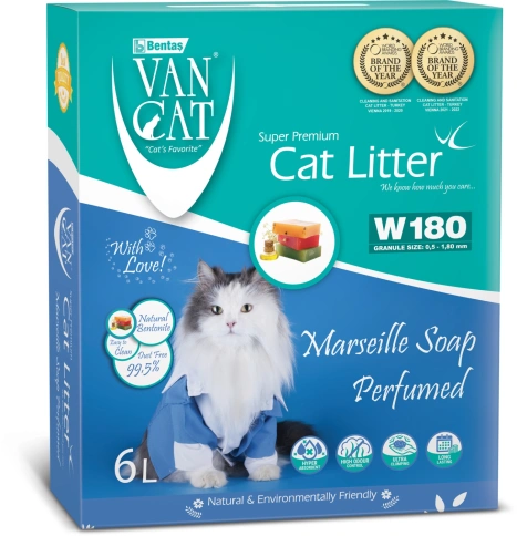 Van Cat комкующийся наполнитель без пыли с ароматом марсельского мыла, 6л фото 1