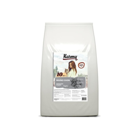 Сухой корм Karmy Maine Coon для взрослых кошек породы мейн кун с индейкой 10 кг фото 1