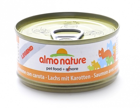 Almo Nature Legend Adult Cat Salmon&Carrot консервы с лососем и морковью в бульоне для взрослых кошек - 70 г фото 1